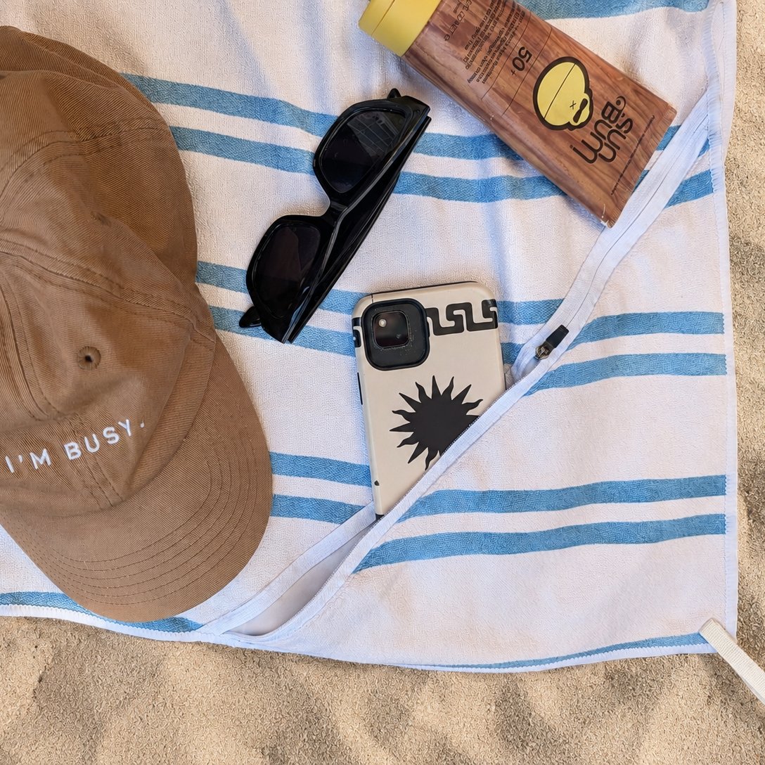 Corsica Sand Free Beach Towel With Pocket