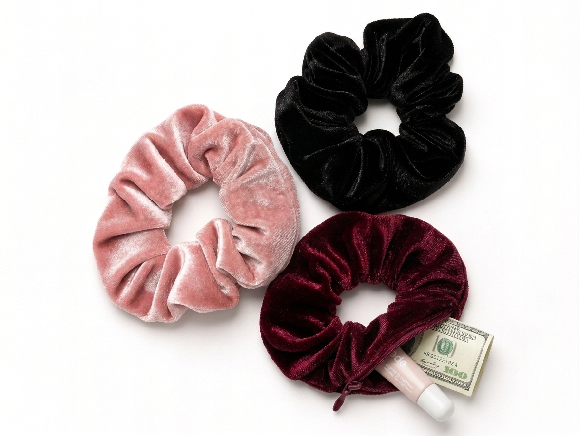 Secret scrunchies black 3pk