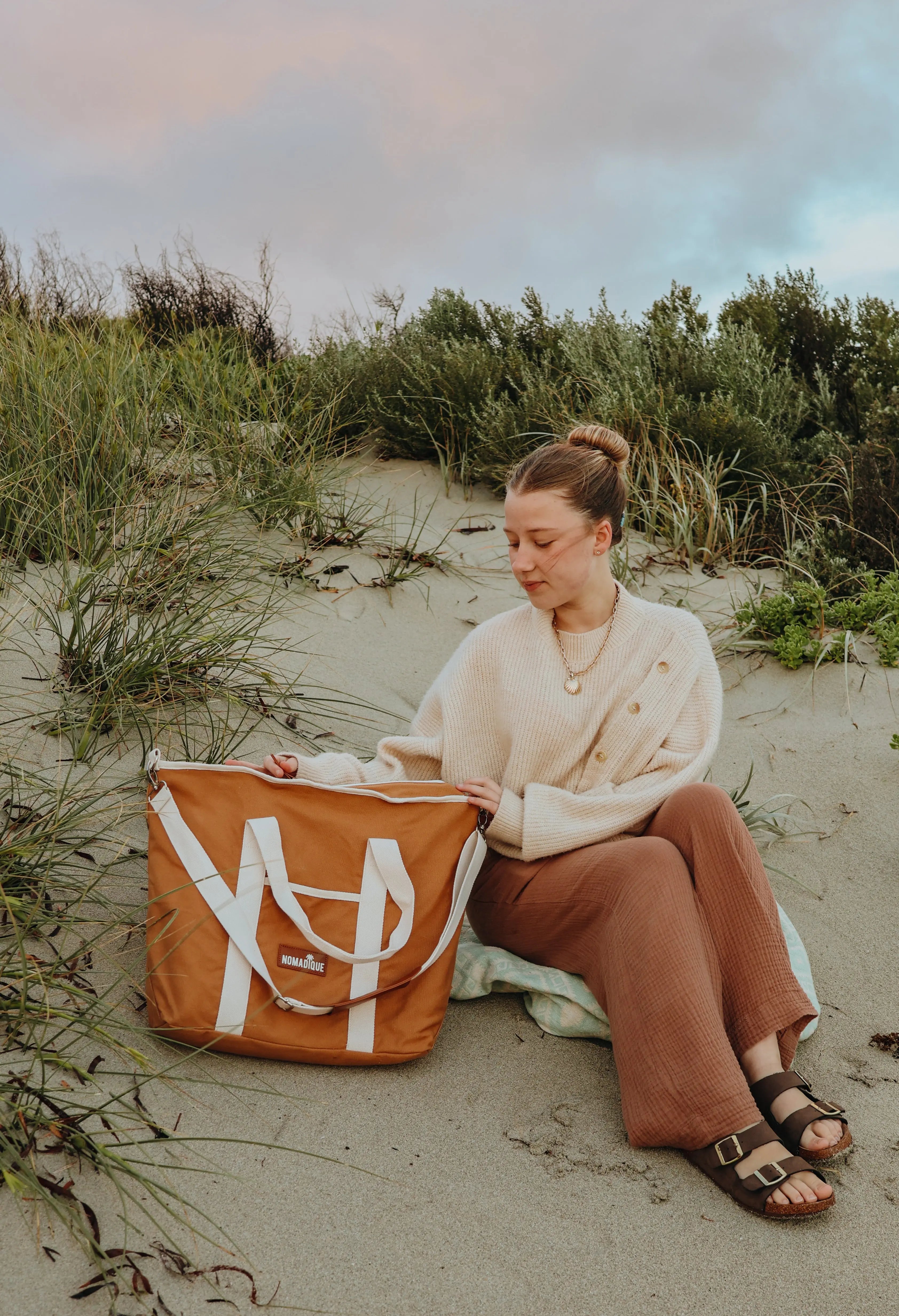 Large Cooler Tote Bag Brown - CLEARANCE Nomadique Co