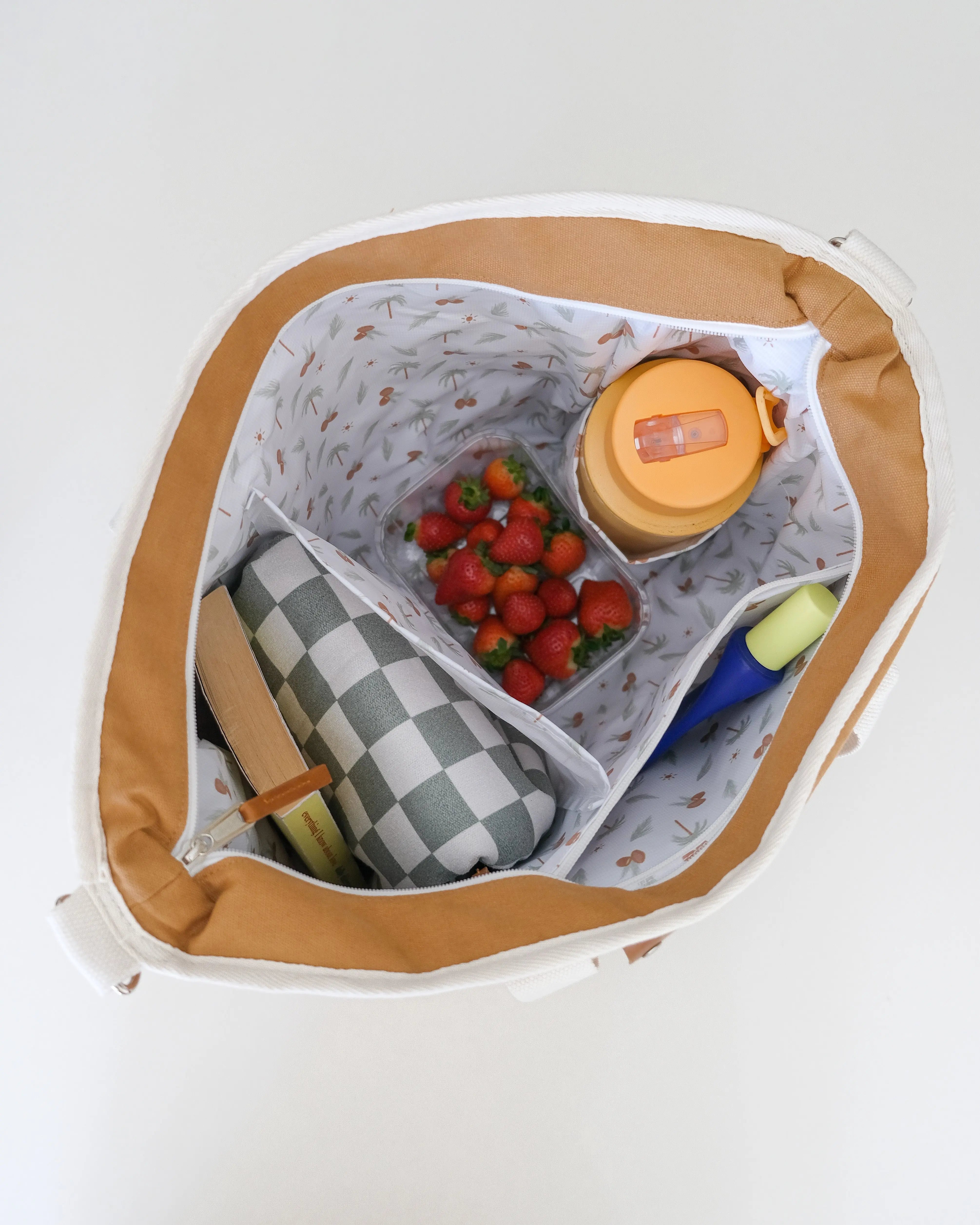 beach tote bag brown cooler bag australia zip pockets 