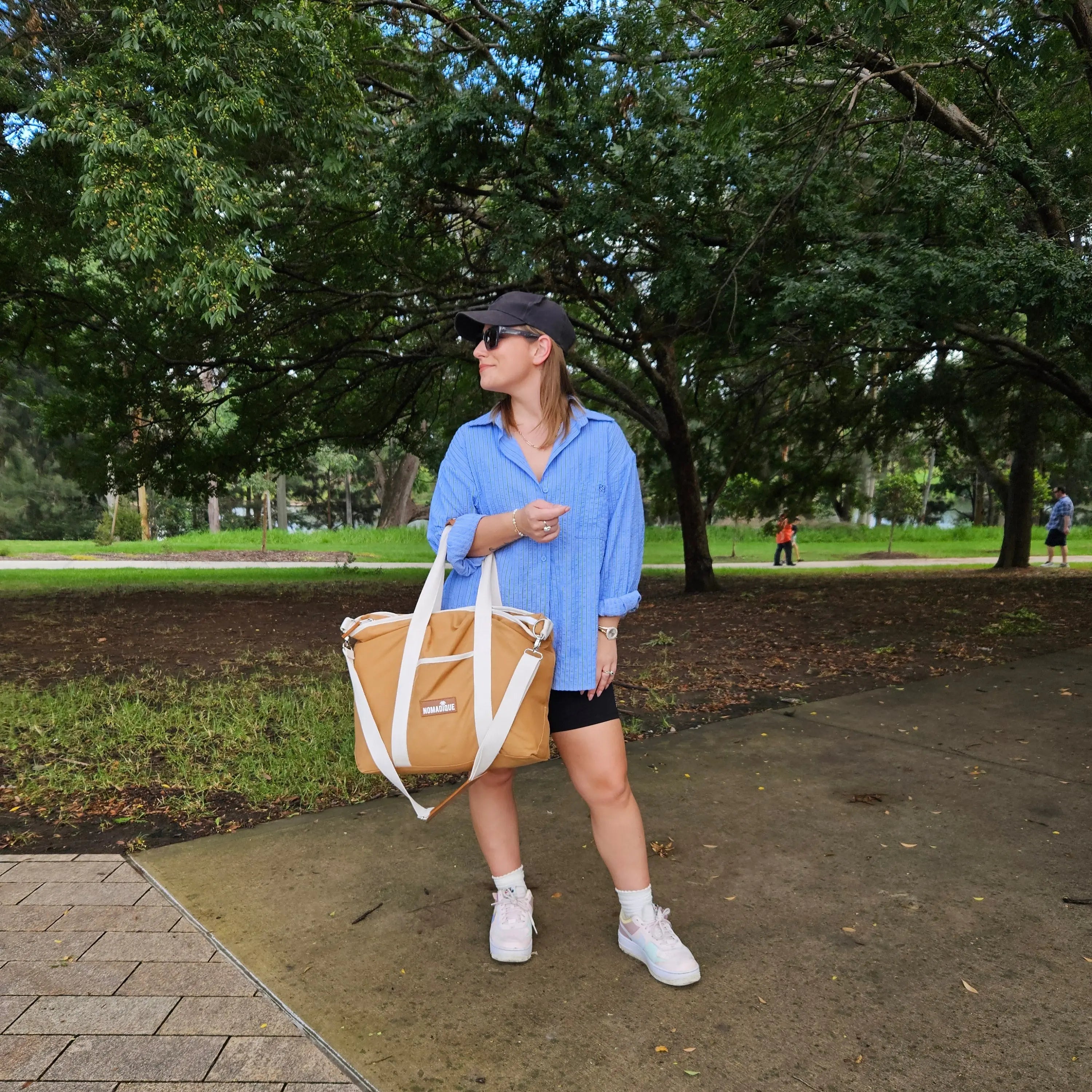 beach tote bag brown cooler bag australia zip pockets 