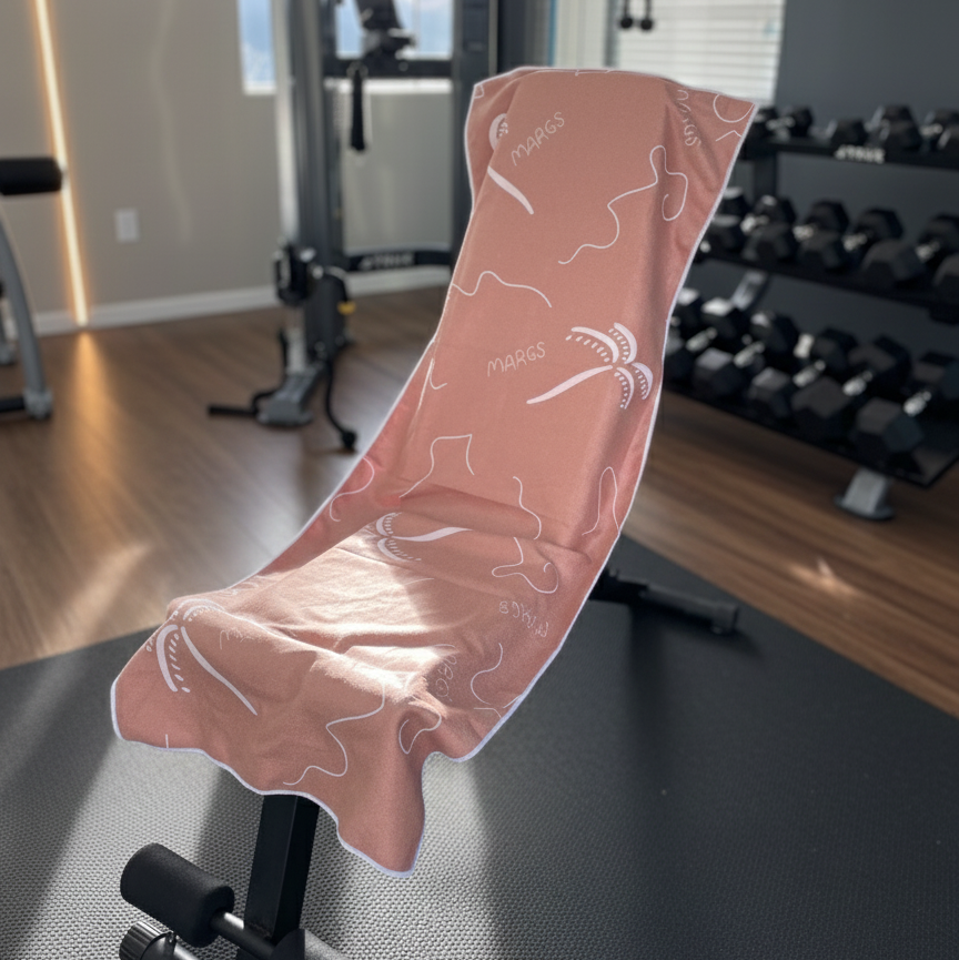 The soft brown-and-white colour palette creates a calming visual effect, ideal for post-workout relaxation.